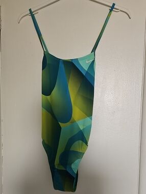 Nike Women's One-Piece Swimsuit in Teal, Blue, Green